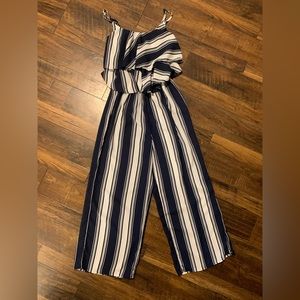 Women’s blue & white romper